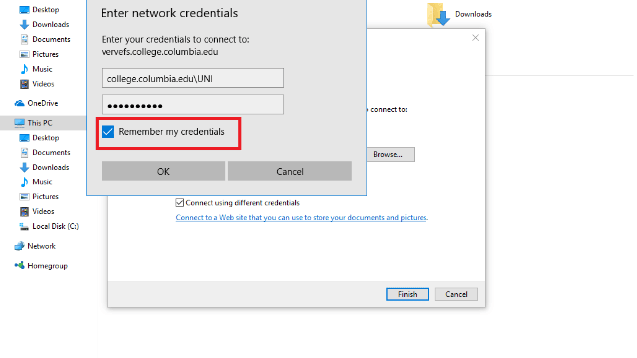 Change Network Drive Password