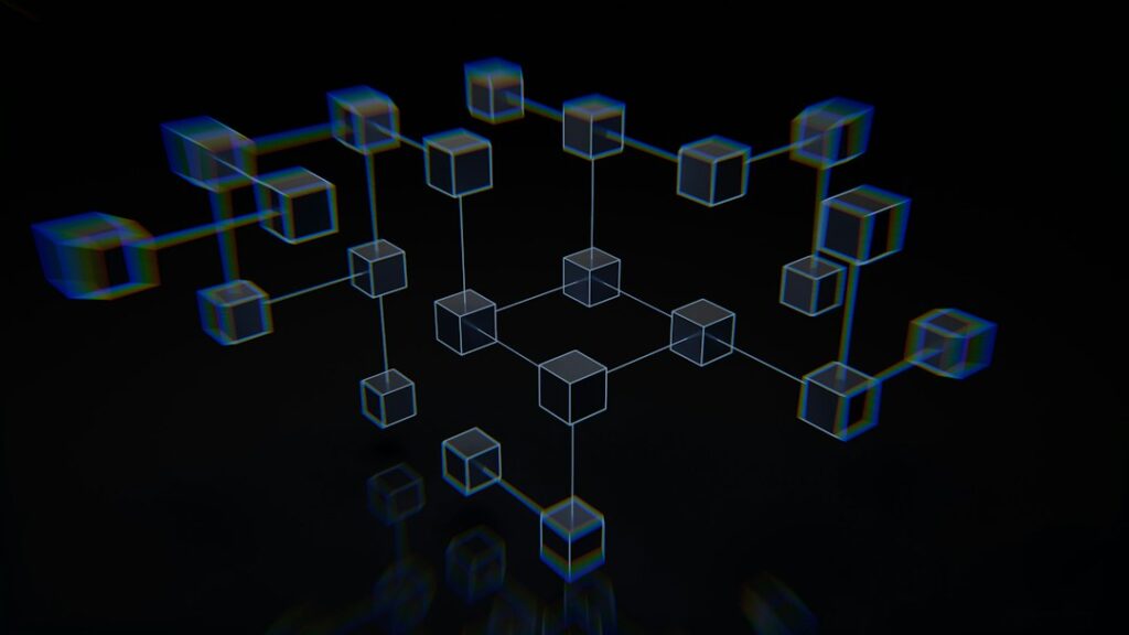 Blockchain network and connected digital blocks
